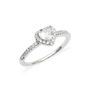 Anillo circonita corazón