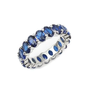 Anillo circonitas azules