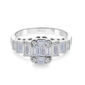 Anillo Diamantes 0.90 Minerva Oro Blanco