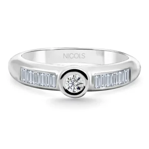 Anillo Diamantes Emily Oro Blanco 0,40ct