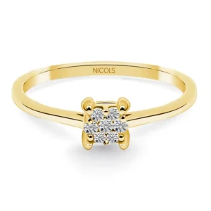 Anillo Diamantes Gardenia 0.10 Oro Amarillo
