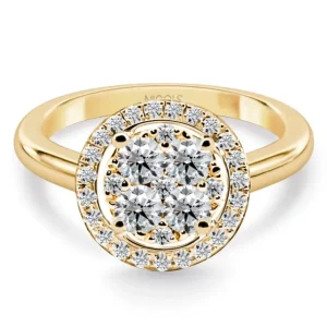 Anillo Diamantes Gardenia 0.65 oro amarillo 18K
