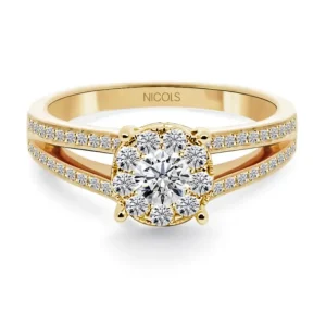 Anillo Diamantes Noa 0.68 Oro Amarillo