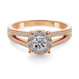 Anillo Diamantes Noa 0.68 Oro Rosa