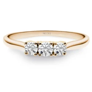 Anillo Diamantes Trilogy 0.50 Ct Oro Rosa