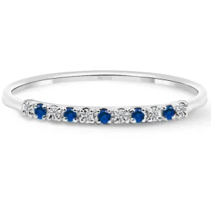 Anillo Diamantes Zafiro Azalea 0.04 Oro Blanco