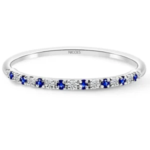 Anillo Diamantes Zafiro Azalea 0.06 Oro Blanco