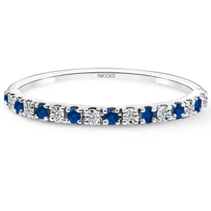 Anillo Diamantes Zafiro Azalea 0.12 Oro Blanco