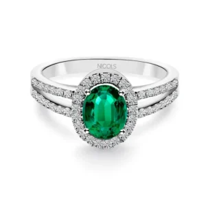 Anillo Esmeralda Orla Dalia 0.80