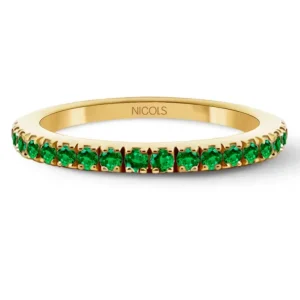 Anillo Granate Verde Dafne Band