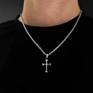 cadena cruz hombre