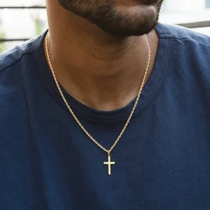 cadena cruz hombre