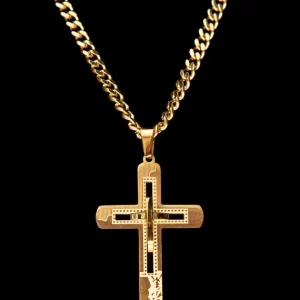 cadena cruz hombre
