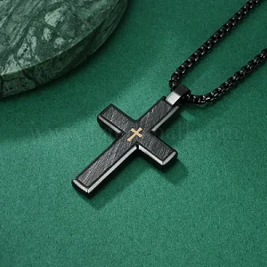 cadena cruz hombre