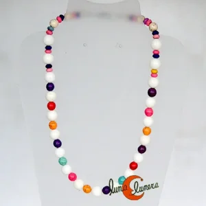 collar bolitas colores