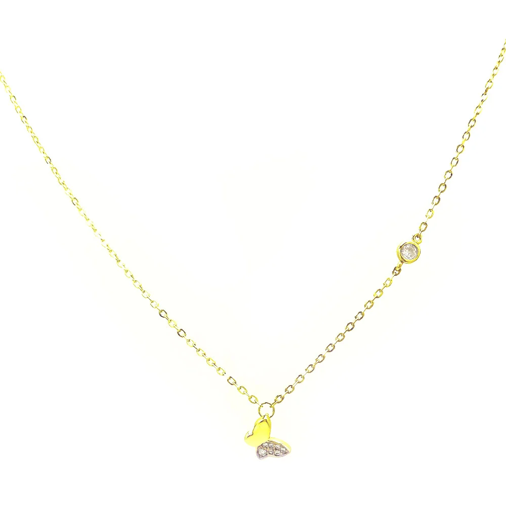 Collar de mariposa con circonitas - Imagen 2