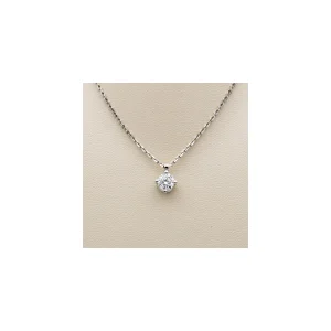 collar diamante solitario