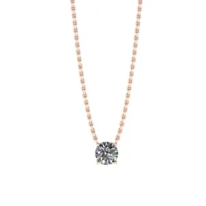 collar diamante solitario