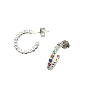 Pendientes con circonitas de colores