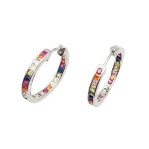 Pendientes de circonitas de colores