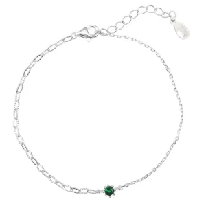 Pulsera con circonita verde