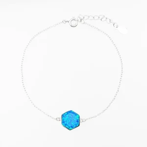 Pulsera hexágono de ópalo