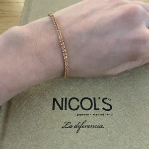 Pulsera Zafiros Naranjas 2.45Ct Oro Rosa Rainbow