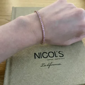 Pulsera Zafiros Rosa 3.80Ct Oro Rosa Rainbow